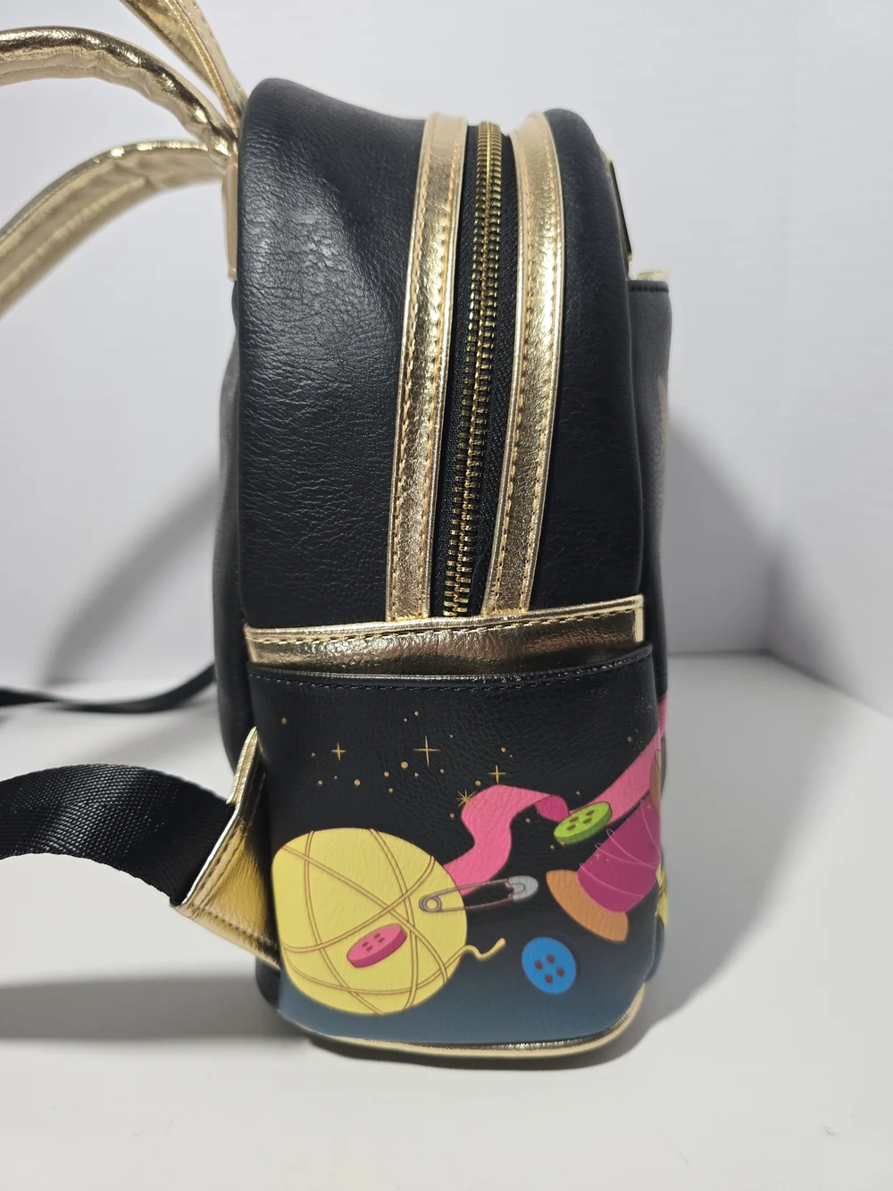 Loungefly Disney Tinker Bell Black Mini Backpack Lights Up